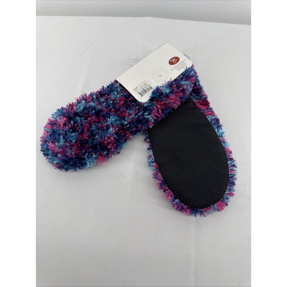 Fuzzy Footies Blue Purple Pink One Size Fits Most - Picture 4 of 4
